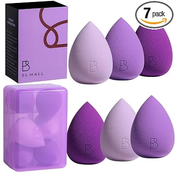 BS-MALL Juego de 6 esponjas de maquillaje – Premium para aplicación impecable de base, polvo y rubor