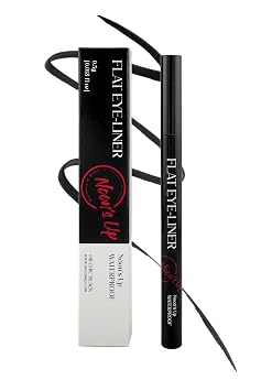 NOON'S UP Delineador de ojos plano negro - Ultrafino y atrevido, bolígrafo impermeable 0.02 oz