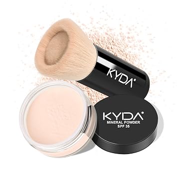 Polvo mineral fijador suelto, polvo facial translúcido SPF 35, cobertura transparente, maquillaje de acabado borroso sin aceite, minimizador de poros, extiende el uso del maquillaje, 0.28 onzas, velo
