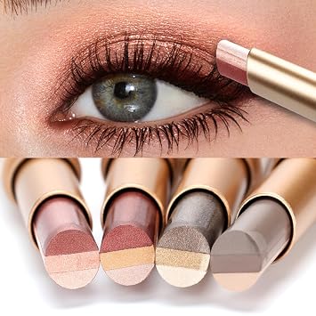 Juego de 4 barras de sombra de ojos multicolor, sombra de ojos con brillo