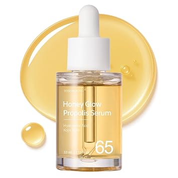 TOSOWOONG Honey Glow 65% Propolis Serum, Ácido Hialurónico, Ácido Kójico, Niacinamida, Hidratante Facial Calmante para Tono de Piel Irritado y Desigual, Piel de Vidrio, Cuidado de la Piel Coreano