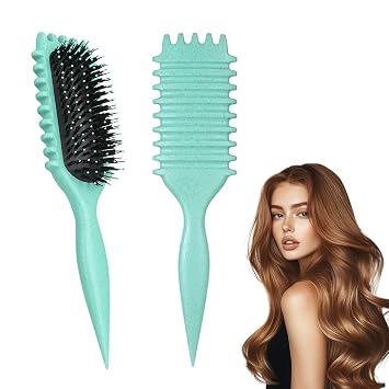 iDAOLI Cepillo para definir rizos, cepillo de peinado Flash 2025 para cabello rizado, moldeando y definiendo rizos para mujeres (Verde)