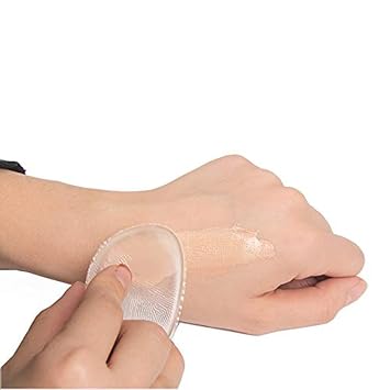 AKOAK 2 esponjas de maquillaje de silicona – Aplicador facial transparente y blender esponja de maquillaje para todas las cremas de base líquida, crema CC, corrector, imprimación y aplicador de crema