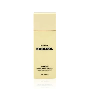 Protector solar facial coreano invisible mineral para centella SPF 50 | Sin fundición blanca | Seguro para arrecifes | No graso | Aloe, niacinamida y pantenol | 1.7 fl oz | Seguro de viaje | KOOLSOL