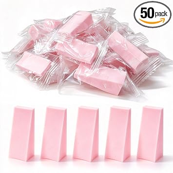 STGTOYUE 50 Pack Makeup Sponges Individually Wrapped Wedge Shaped Sponge