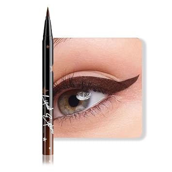 evpct Delineador de Ojos Líquido Marrón Mate Resistente al Agua y a Prueba de Manchas, Delineador de Ojos Líquido Marrón para Pintura Facial y Corporal, Delineador de Ojos de Larga Duración para Línea