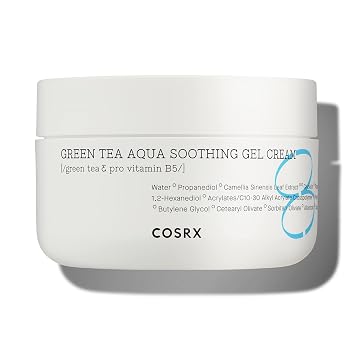 COSRX Crema hidratante en gel de té verde, crema ligera de gel de aloe