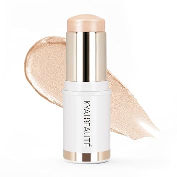 Iluminador en Barra Dewy 15g/0.53fl.Oz, Iluminador en Barra para Cara y Cuerpo, Brillo Radiante y Resplandor, Color Ajustable para Todo el Día | Vegano y Libre de Crueldad | Beige Dorado