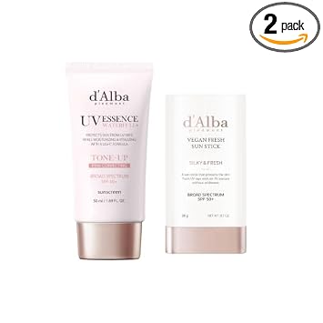 d'alba Piedmont Protector solar tonificado Waterfull (1.69 onzas líquidas) + Air Fit Fresh Sun Stick (0.7 onzas)
