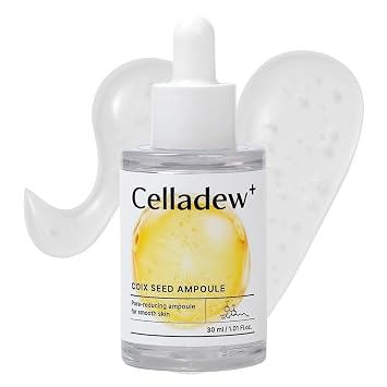 Ampolla de semillas Coix, suero facial, ácido hialurónico, niacinamida, colágeno soluble, cuidado de manchas, color natural, cuidado de la piel coreano (1.0 fl oz/1.01 fl oz.)