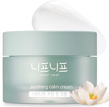 Crema calmante calmante con pantenol, ácido hialurónico para pieles sensibles, cuidado de la piel coreano (50 ml/1.76 oz.) Hidratante nutritivo para la piel