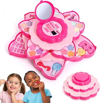 Ambrosia Belle - Kit de maquillaje real para niños, 41 piezas, estuche de