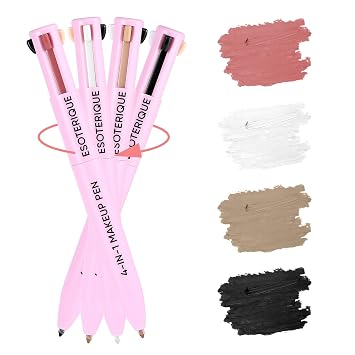 Lápiz de maquillaje 4 en 1 con delineador de ojos, delineador de