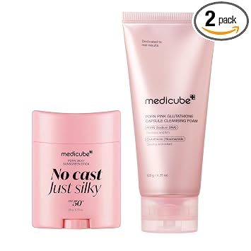 medicube PDRN Sun & Cleanse Duo: Limpiador de espuma PDRN Sun Stick y cápsula