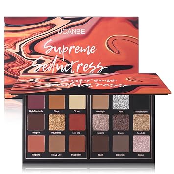 Paleta de sombras de ojos mate Pro 18 colores pigmentados brillantes paleta de sombras de ojos, larga duración, impermeable, polvo ahumado oscuro, paleta de cosméticos, paleta de cosméticos para