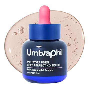 Mugwort PDRN - Suero perfeccionador de poros con péptidos y niacinamida, minimizador de poros para piel de vidrio, mejora la textura, elasticidad e hidratación, cuidado de la piel coreano