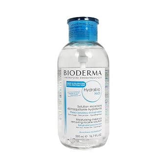 Bioderma Hydrabio H2O PUMP Agua micelar - Limpieza y eliminación de maquillaje, 16.7 onzas líquidas