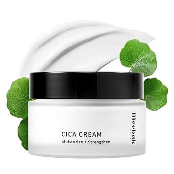 Meebak Crema Cica | Hidratante diario para calmar, reparar y reafirmar con niacinamida, péptidos y retinol | Hidratación profunda para piel de vidrio | Cuidado de la piel coreano