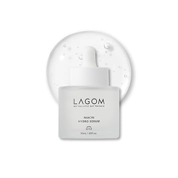 LAGOM Niacin Hydro Serum, 5% niacinamida, cuidado de poros, piel opaca, hidratación e iluminación intensa, cuidado de la piel coreano, probado contra la irritación, 1.69 onzas líquidas