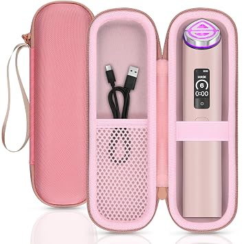 for medicube Booster Pro X2 7-in-1 Beauty Device Hard Travel Case, Pink