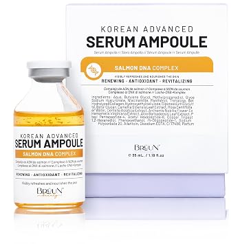 BRÜUN SD - Control Salmon DNA Ampolla - Micro Needling Korean Serum Booster para rostro y cuerpo para usar con y sin Derma Pen Microneedling Skin Care Serum 1.18 onzas líquidas