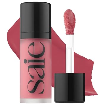 Saie Dew Rubor Líquido para Mejillas - Barra de Rubor Crema Hidratante con Fórmula Mezclable + Ajustable - Tinte para Mejillas Luminoso Infundido con Cuidado de la Piel para un Rubor Natural