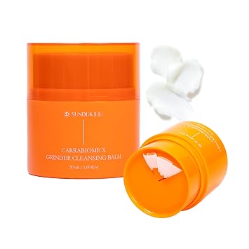 SUNDUK JeJu Carrabiome X Grinder - Bálsamo limpiador suave coreano para pieles sensibles, bálsamo hidratante removedor de maquillaje, bálsamo facial autopulido para piel grasa y puntos negros, cuidado de la piel simple