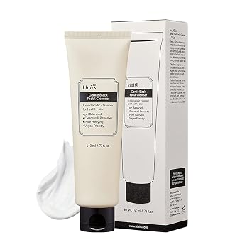 DearKlairs Gentle Black Cleanser - Carbón coreano de bajo pH, 4.73 onzas