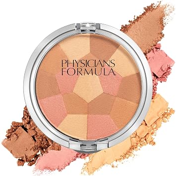 Physicians Formula Paleta en polvo, rubor multicolor, fórmula sedosa y suave, hipoalergénica, se mezcla fácilmente sin irritación – Melocotón sonriente