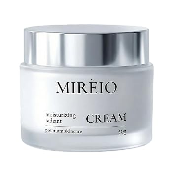 MIRÈIO - Crema hidratante coreana radiante 1.76 oz (1.76 onzas), crema facial hidratante para pieles secas, deshidratadas y sensibles, niacinamida, manteca de karité, ácido hialurónico, soporte de