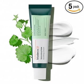 TECA Madecassoside Centella Asiatica Cream (1.69 fl oz) – Crema hidratante calmante coreana para piel sensible, alivio del enrojecimiento y reparación de barreras, crema facial ligera hidratante diaria, colágeno