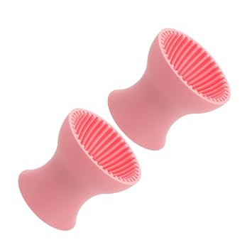 2pcs Silicone Makeup Brush Cleaner Cup for Portable Cleaning