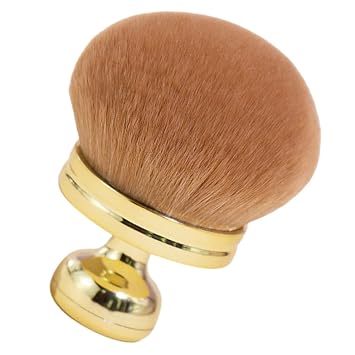 Cepillo de maquillaje con mango ergonómico para rubor bronceador y polvo fijador, cepillo de maquillaje grande y esponjoso
