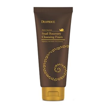 Deoproce Espuma limpiadora de recuperación de caracol - Cuidado de la piel coreano para hidratación y limpieza profunda, 6.00 oz