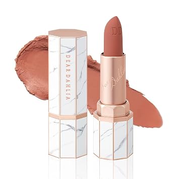 DEAR DAHLIA Lip Paradise Lápiz labial mate sin esfuerzo (Bailey) – Lápiz labial mate ligero y sedoso con color de alto pigmento, larga duración, punta de pétalo de dalia para un fácil uso. Vegano y