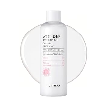 TONYMOLY Tóner Wonder Ceramide Mochi – Tóner de Hidratación y Fortalecimiento para una Piel de Vidrio Luminoso para una Piel Sana y Hidratada, Grande 16.9 oz Cuidado de la Piel Coreano