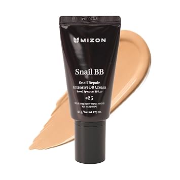 MIZON 3 en 1 Snail Repair Intensive BB Cream SPF 30 (#25) - Cuidado de la piel coreano multifuncional, maquillaje y protección solar con Phyto Mucin