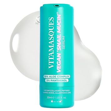 Vitamasques Crema hidratante vegana de suero de mucina de caracol con complejo de aloe vera para el cuidado de la piel coreano - 1.01 fl. oz