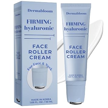 Crema de rodillo facial de ácido hialurónico – Hidrata, rellena, reafirma, desinflado – Dermatológicamente probado, antienvejecimiento, cuidado de la piel coreano – Vegano, belleza limpia, sin OMG, 95% natural – 1.69 onzas líquidas