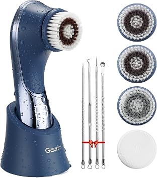 Cepillo de limpieza facial, limpiador facial eléctrico recargable, modos de
