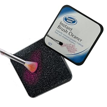 ALAZCO 1 paquete de esponja limpiadora de eliminación instantánea, limpieza rápida, brochas de maquillaje en polvo, sin agua, sin tiempo de secado, limpiador de brochas, cambia de color para sombra de ojos, rubor instantáneo, fiesta, festival, Halloween, a