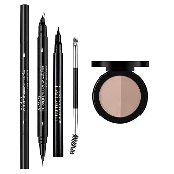 Kit de maquillaje para cejas, pomada de cejas, pomada de cejas para mujeres y niñas, lápiz de cejas, impermeable, de larga duración, con cepillo para cejas y delineador de ojos, cejas