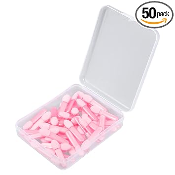 VOCOSTE Aplicadores de esponja para sombra de ojos, rosa, 50 piezas