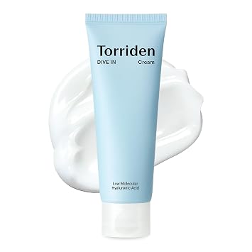 Torriden DIVE IN Cream 2.7 fl oz (2.71 onzas líquidas) | Hidratante facial para pieles sensibles y grasas, textura cremosa ligera y húmeda, crema de ácido hialurónico, alantoína