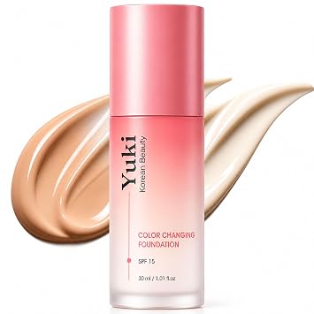 Yuki - Base coreana que cambia de color, maquillaje ligero 4 en 1