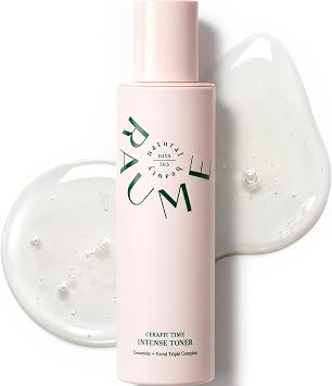 RAUME Cerafit Time Intense Toner, tóner facial hidratante con 44% de agua de cítricos naturales y complejo CeraFit™ de ceramida para calmar el equilibrio de la humedad, cuidado de la piel coreano