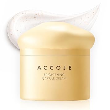 ACCOJE Crema cápsula iluminadora – Crema ligera K-Beauty con botánicos coreanos de Jeju para una piel radiante y de aspecto uniforme 1.7 fl oz / 1.69 fl oz