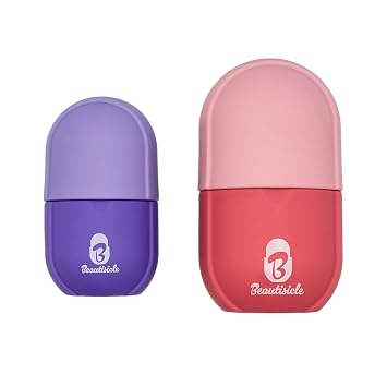 Beautisicle - Rodillo de hielo para cara y ojos, juego de 2, Gua Sha