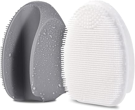 Cepillo de silicona para la cara, paquete de 2 cepillos faciales para mujeres y hombres, cepillos exfoliantes manuales para la cara, cepillo de limpieza facial para exfoliar, eliminar puntos