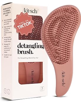 Kitsch - Cepillo desenredante para todo tipo de cabello, color terracota